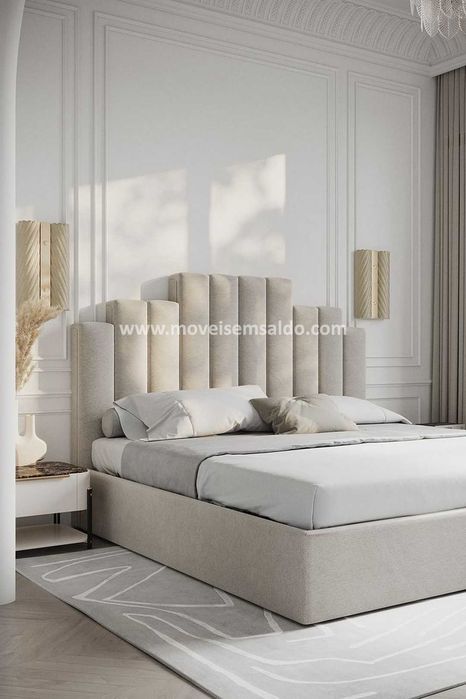 Cama de Casal Estofada - Fabricamos todas as medidas e cores