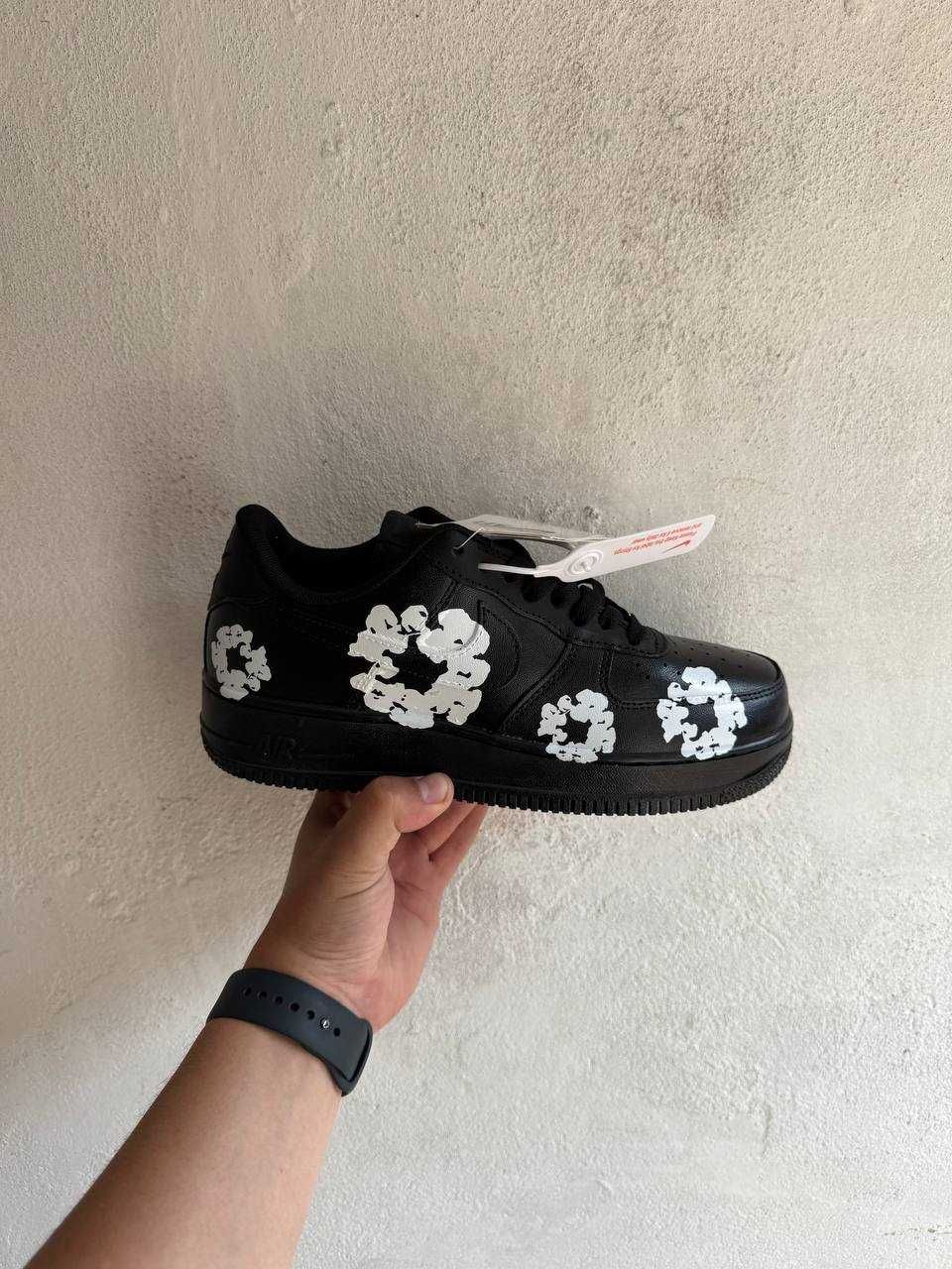 Кожаные кроссовки Nike Air Force 1 Low Denim Tears кросівки найк форс