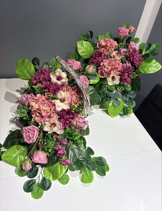 Komplet nagrobny kompozycja wiazanka stroik wazon