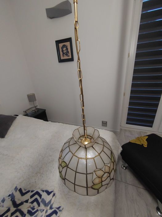 Lampa wisząca z masy perłowej