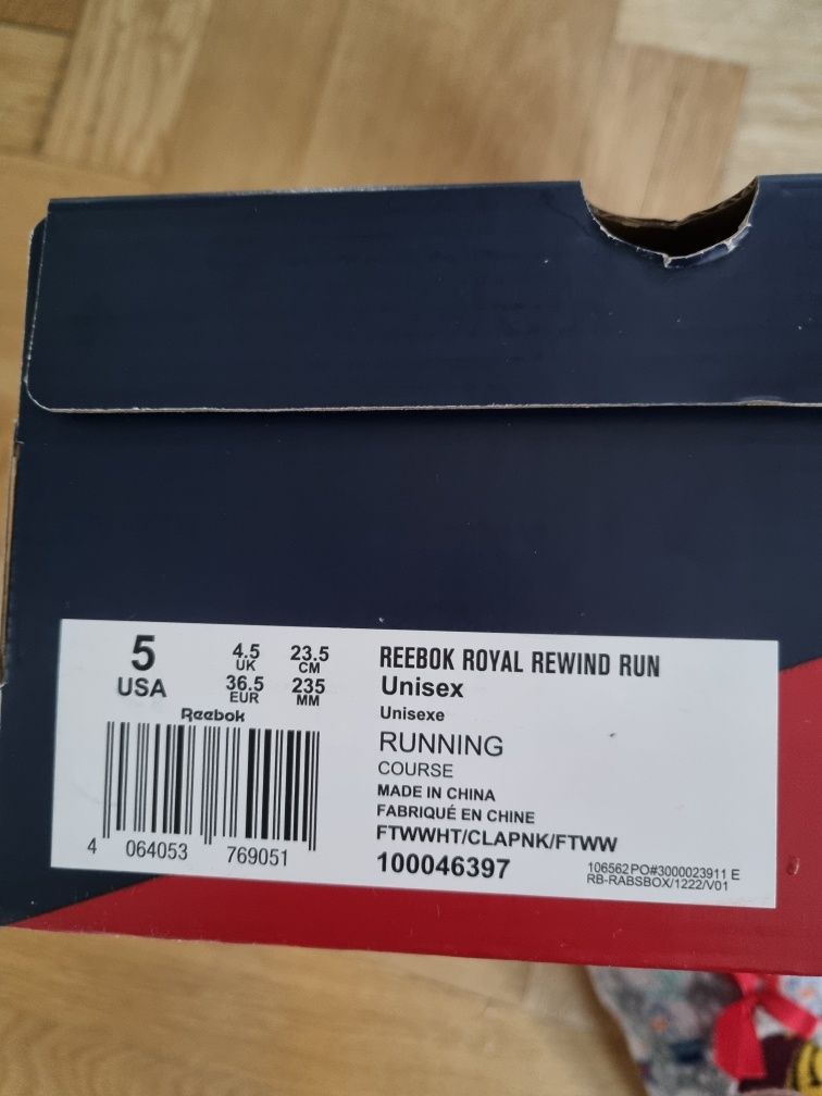 Nowe buty Reebok Royal Rewind Run 23,5 cm