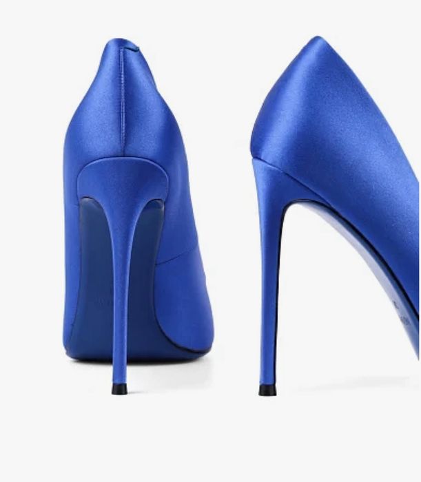 Жіночі туфлі човники Mia May сатинові сині