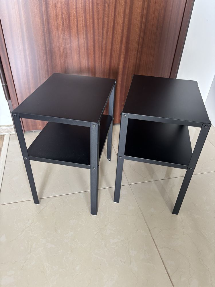 Zestaw Dwa stoliki nocne ikea loft czarne