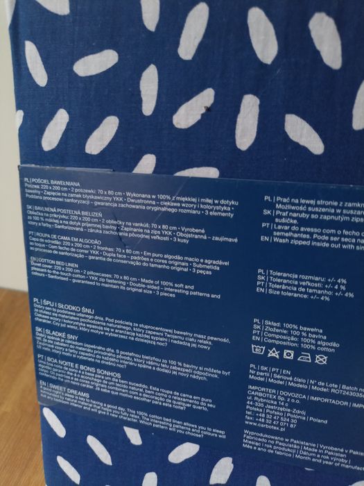 Pościel 5 elementów bawełna 100% SMUKEE komplet pościeli w łezki