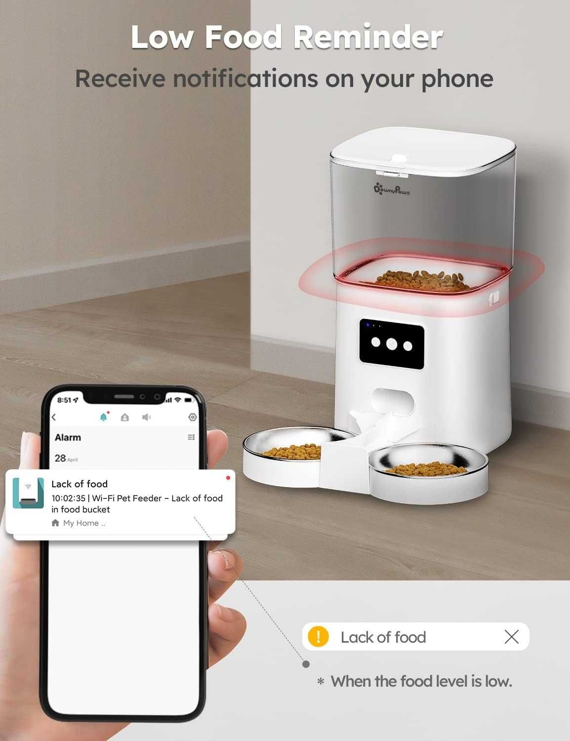 DownyPaws 6 l automat do karmy dla kotów, karma dla kotów