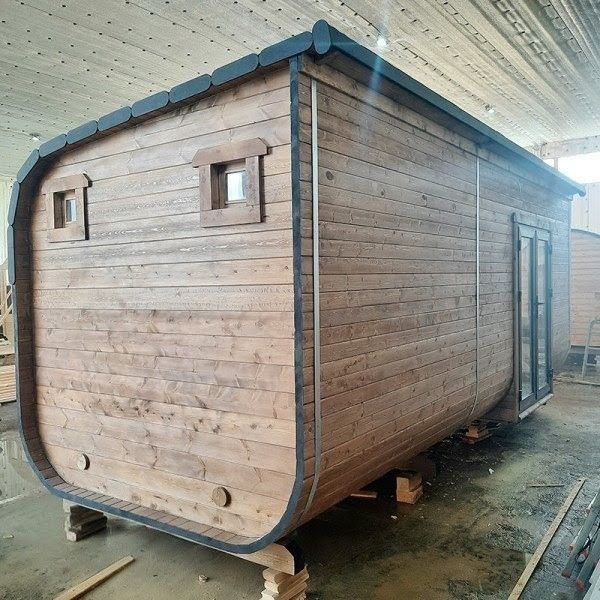 Квадро-Баня Парус 5,9 x 2,4 х 2,5 м из деревянного бруса хвойных пород