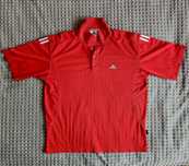 Adidas Vintage Retro Polo Koszulka Czerwona Męska 90s 00s M/L