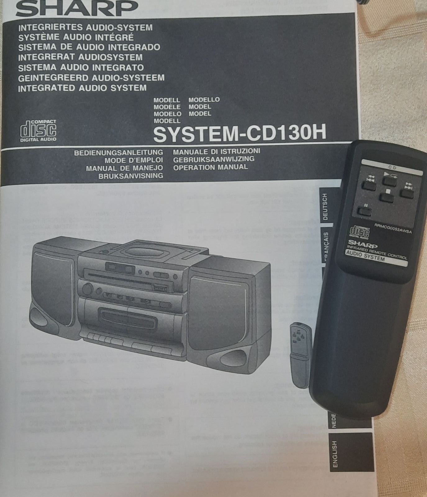 НОВЫЙ, магнитофон SHARP-CD130H.