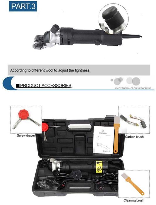 Sinbide Elektryczna maszynka do strzyżenia owiec, 690 W