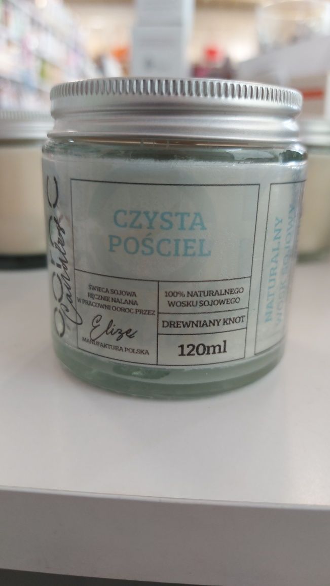 OOROC świeca sojowa Czysta pościel 120ml drewniany knot