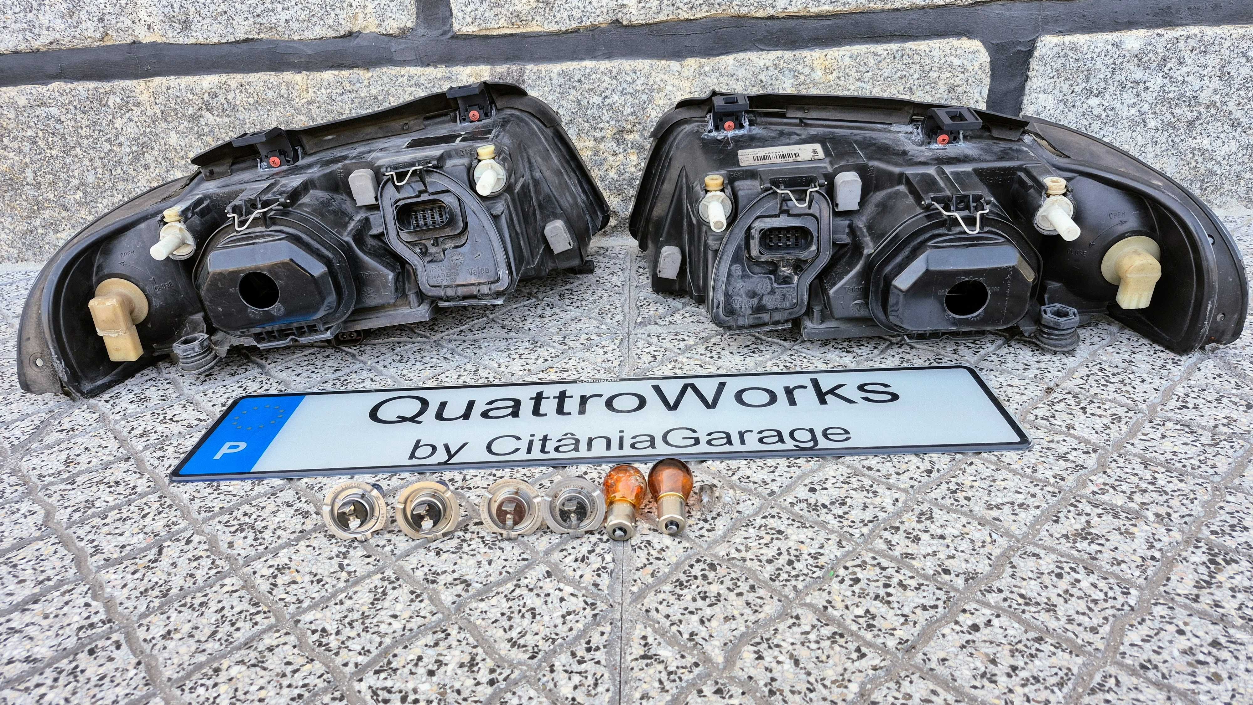 ÓTICAS/FARÓIS AUDI A4 B5 (8D) ORIGINAIS VALEO+ OLHO DE BOI EXCELENTES*
