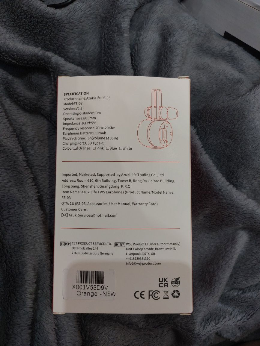 Słuchawki Bluetooth z pałąkiem na szyję bezprzewodowe douszne FS-03