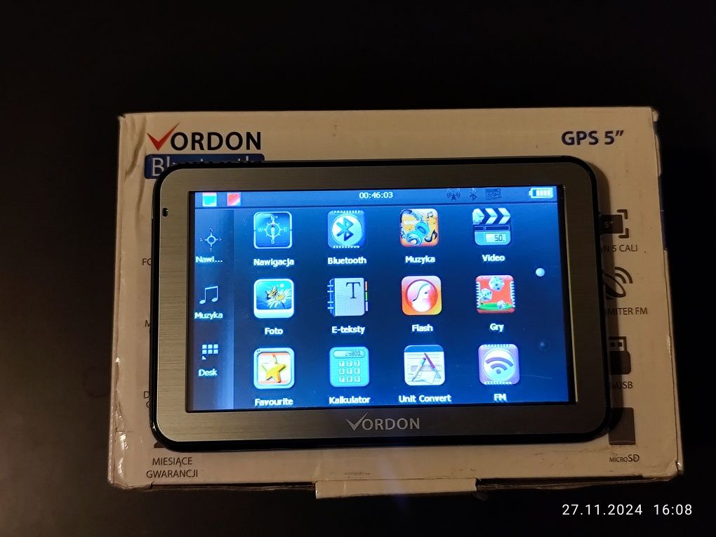 vOrdon nawigacja GPS 5.0 transmiter mapa Europy fotoradary karta sds