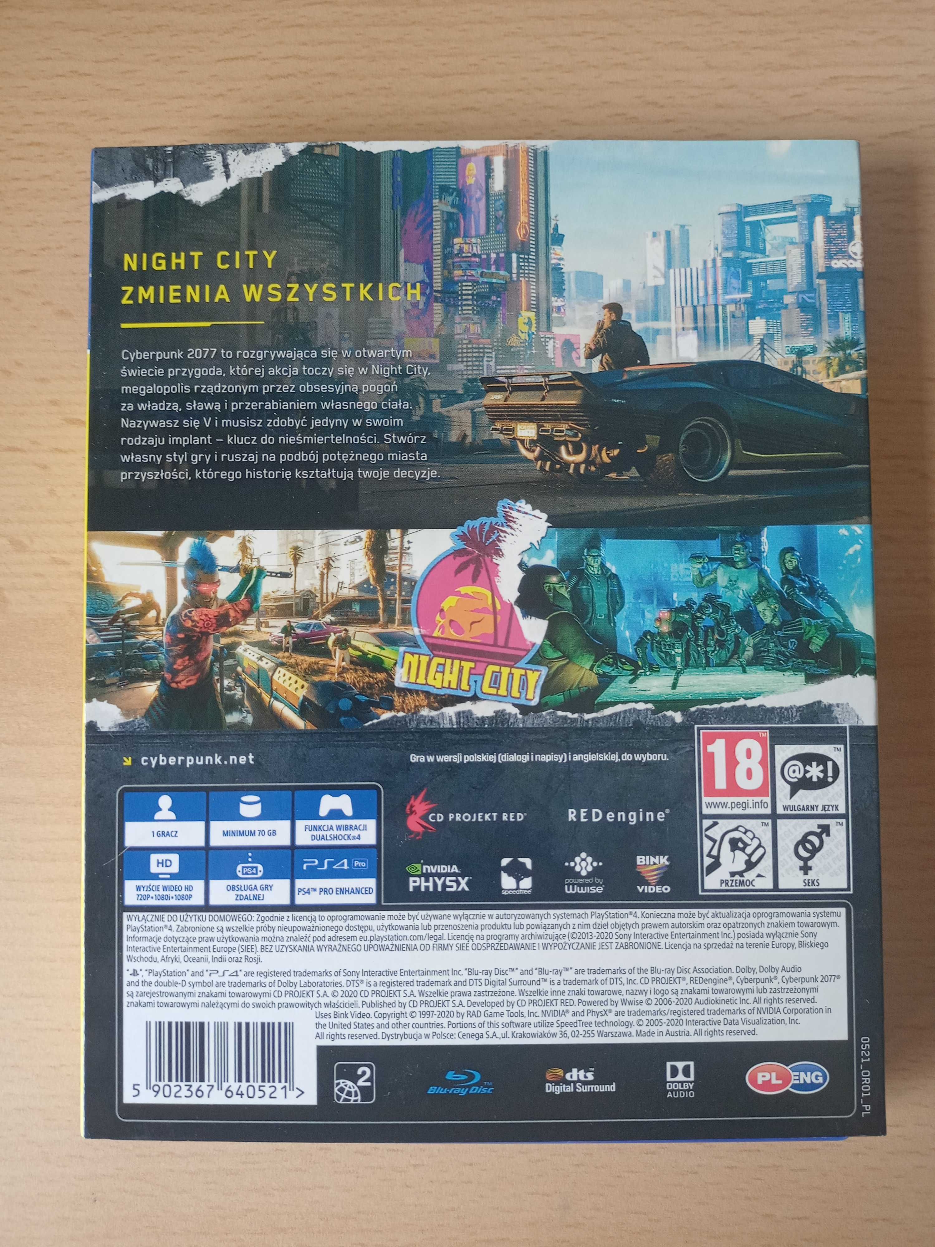 Gra Cyberpunk 2077 PS4 + Oficjalny kompletny poradnik