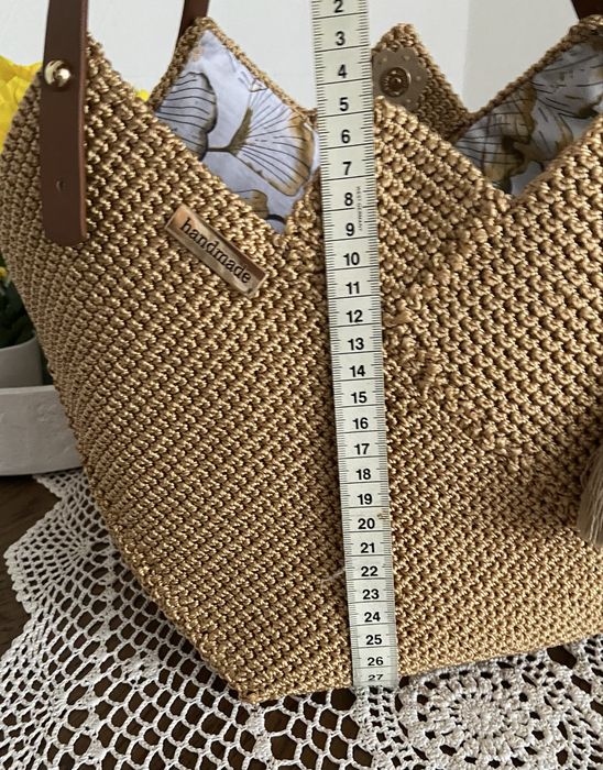 Handmade Torba z przedzy poliestrowej