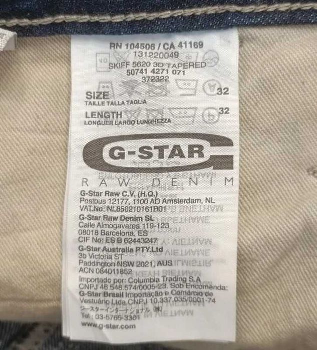 G-Star Raw skiff 5620 3D tapered 3232 jeansy męskie