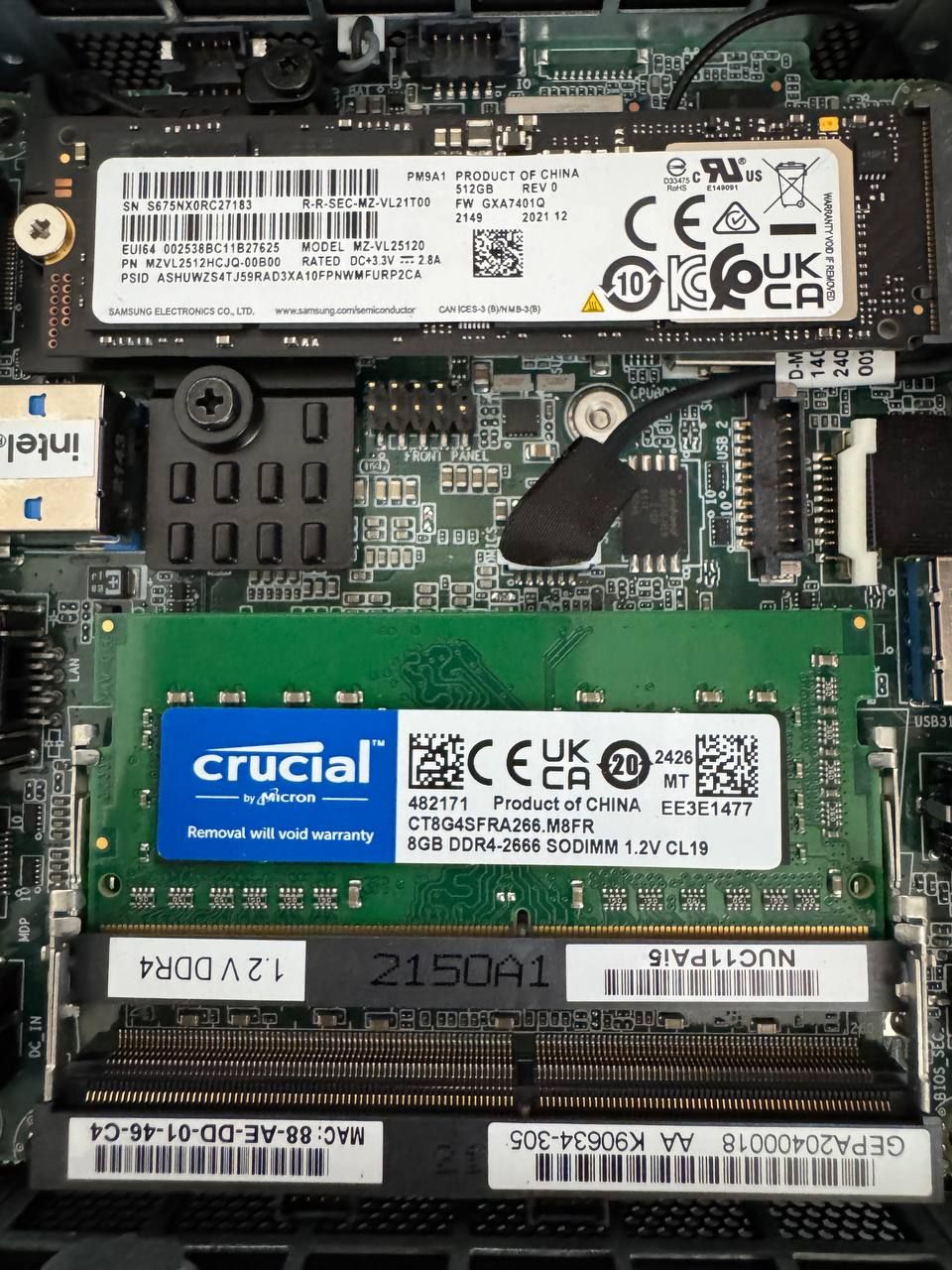 Оперативна памʼять Crucial DDR4 SODIMM 8GB 2666 MHz CL19