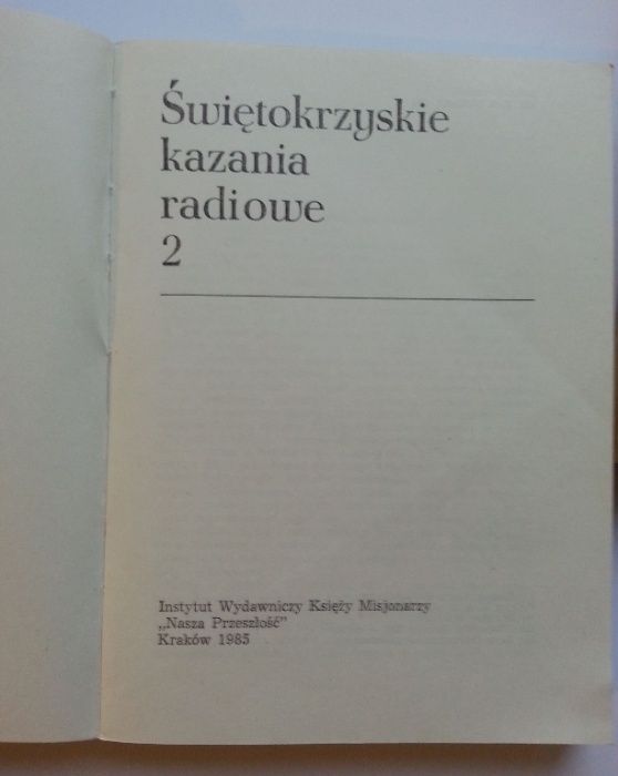 Świętokrzyskie kazania radiowe tom 1 - 2 - 3 zestaw 3 książek