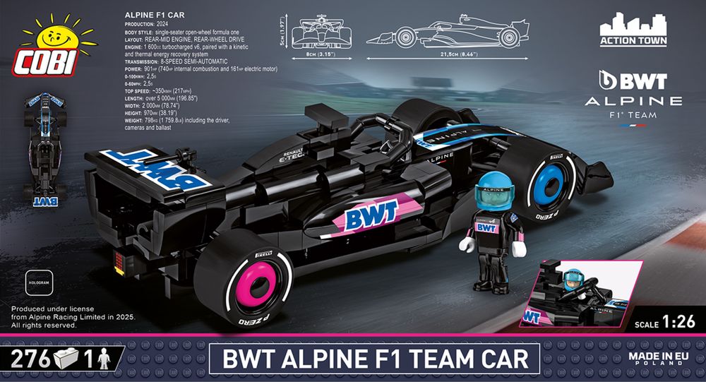 Klocki Cobi 1684 ACTION TOWN  Alpine F1 Team Car