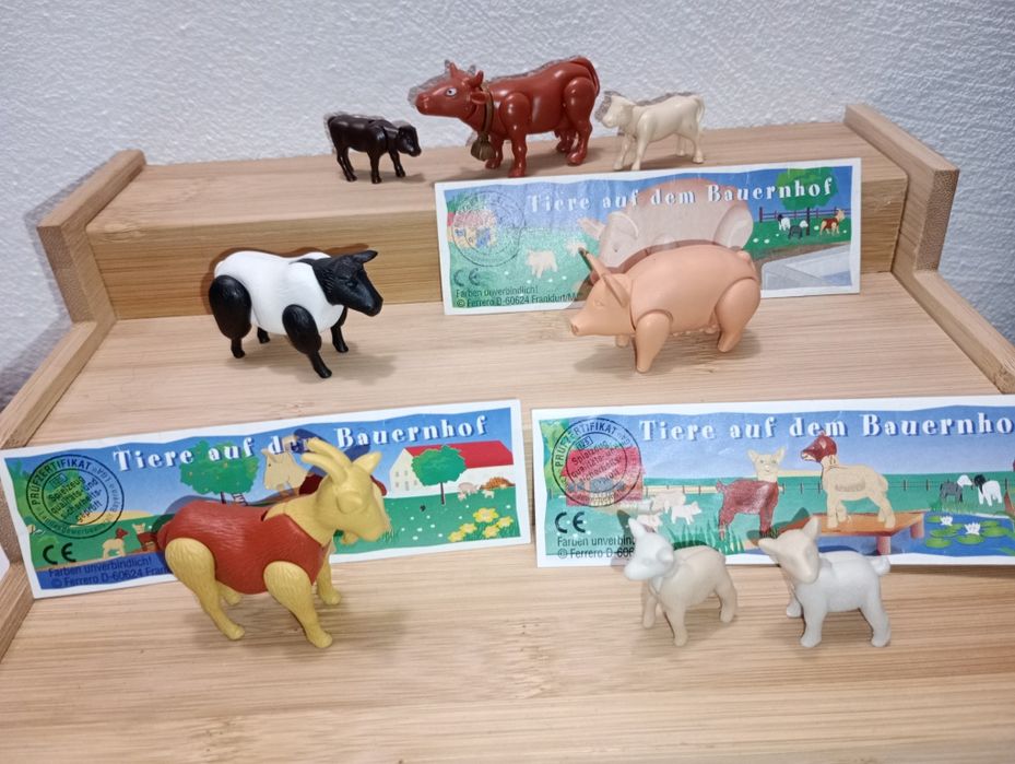 Figurki z kinder niespodzianki z serii zwierzęta gospodarskie