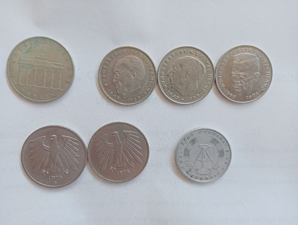 7 moedas da Alemanha