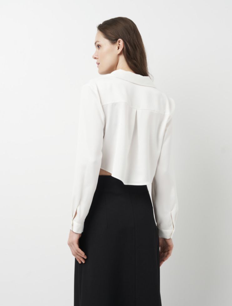 Укрочена атласна сорочка ZARA