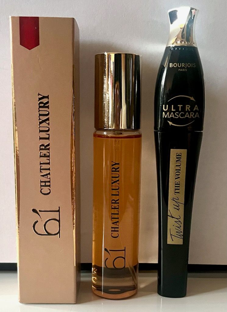 Zestaw tusz do rzęs Bourjois + perfumy damskie 30ml Chatler- Nowe