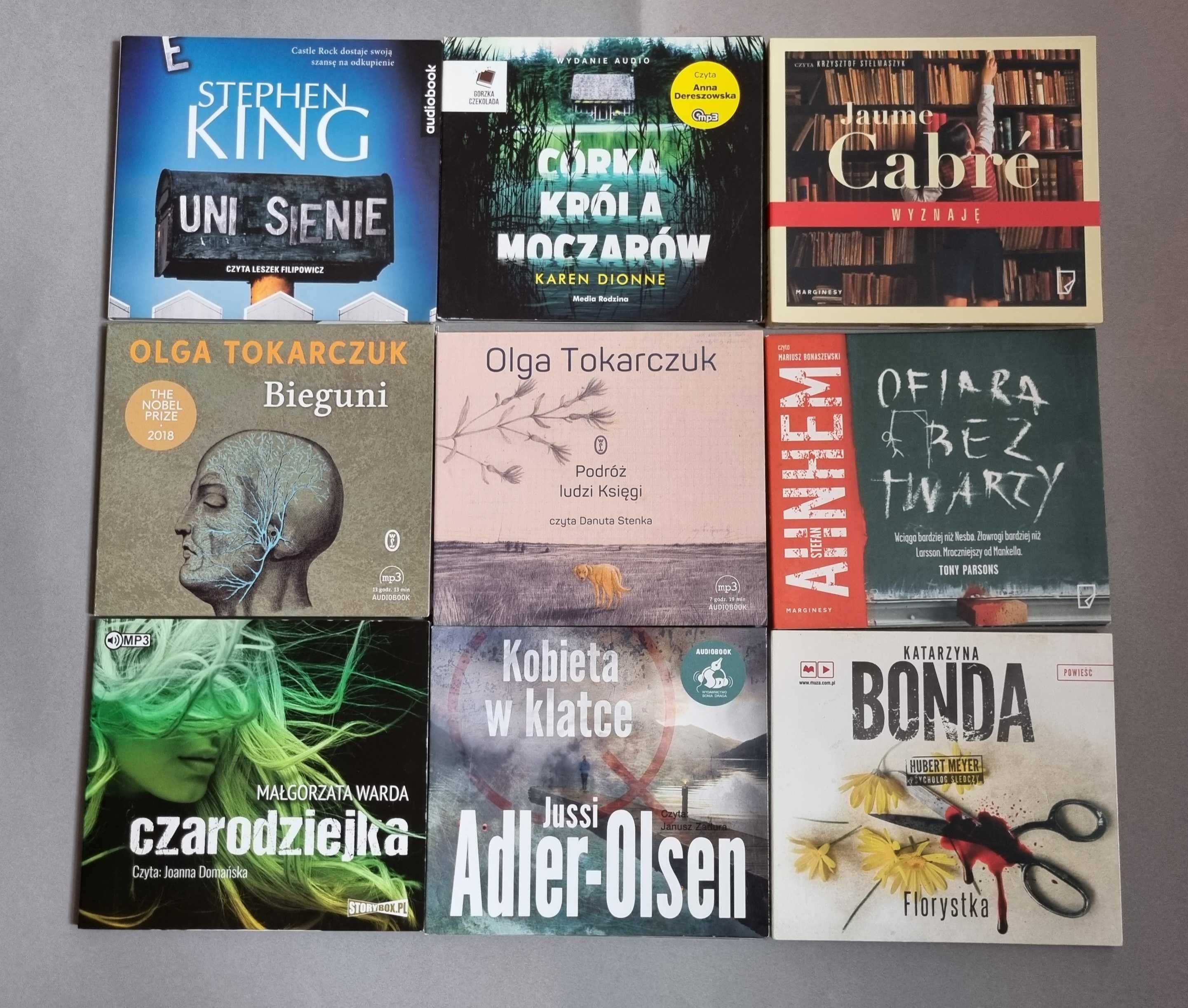 Audiobooki Bonda, Lackberg, King, Tokarczuk Pakiet