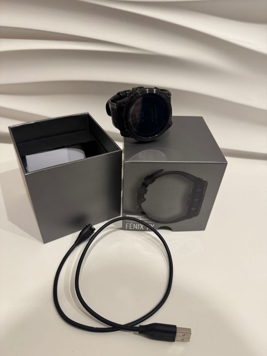 Garmin Fenix 7X Saphire Solar Титановый DLC черный Карбон