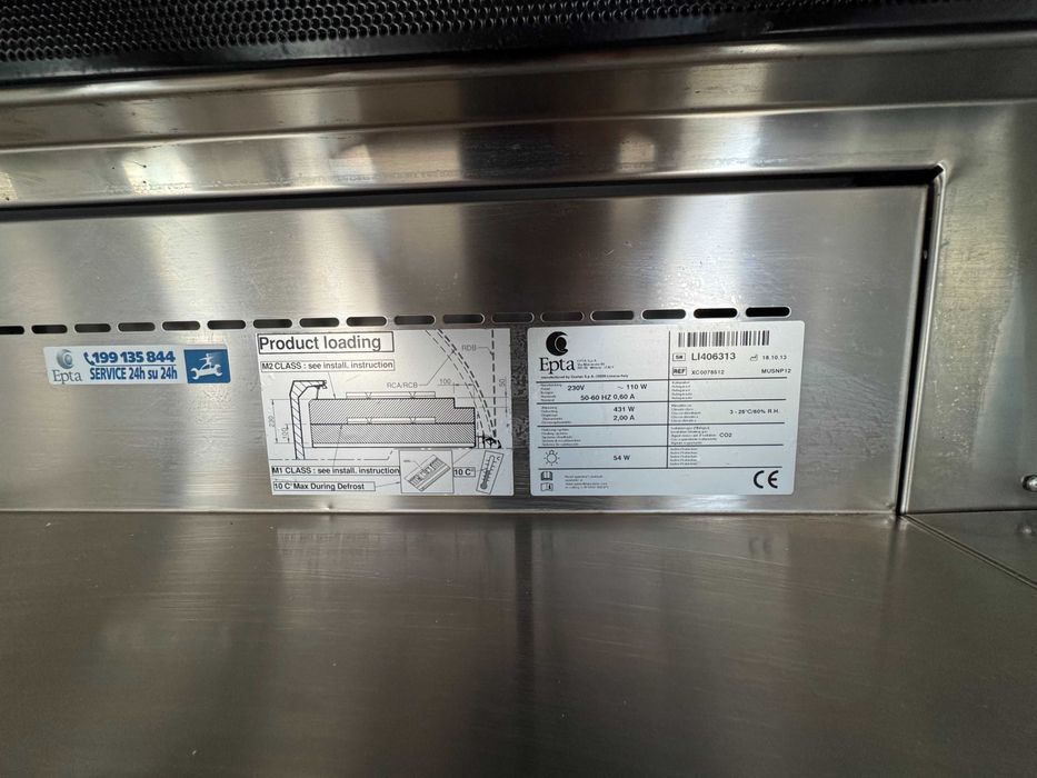 Vitrine Refrigerada Profissional Epta 3,80m com Secção Aquecida