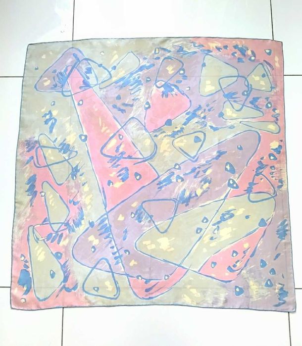 Chusta 100% Jedwab Silk Soie Seide w pastelowych kolorach