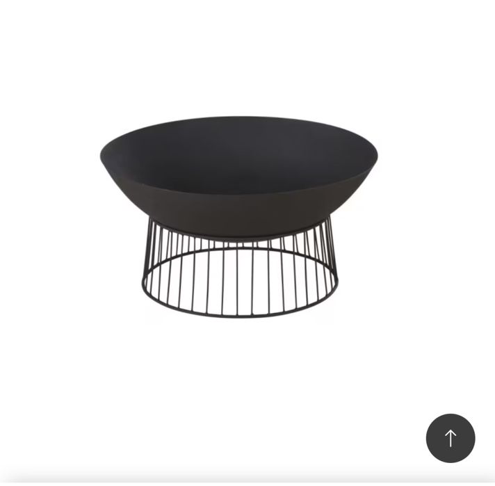 Lareira de exterior em metal preto-carvão