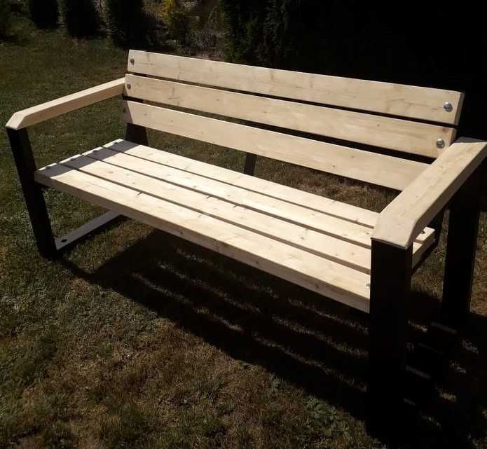 Ławka z podłokietnikiem 155 cm , parkowa , miejska , producent , atest