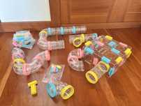 94 peças construção (casa e túneis) para hamster