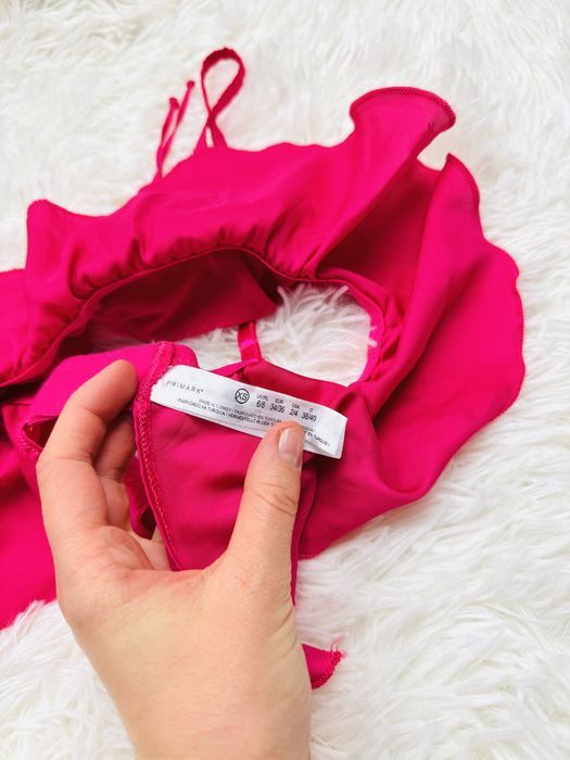 Biustonosz miękki top satynowy XS/S 34/36 różowy Primark