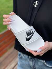 Тапки Nike 36-45 белые летние шлепанцы найк