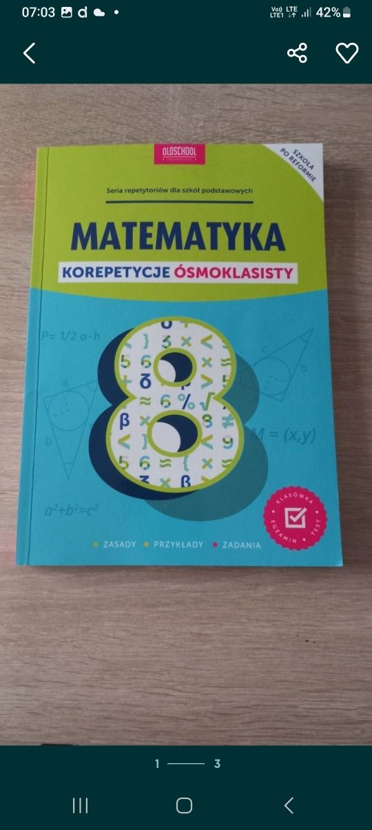 Matematyki korepetycje ósmoklasisty