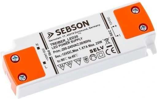 SEBSON Sterownik Treiber_Led20 20 W/transformator LED - 12 V 1SZT
