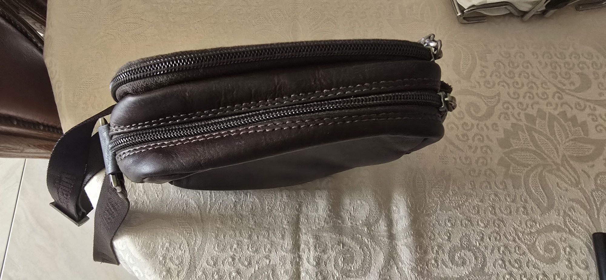 Bolsa cavalinho de homem castanho escuro