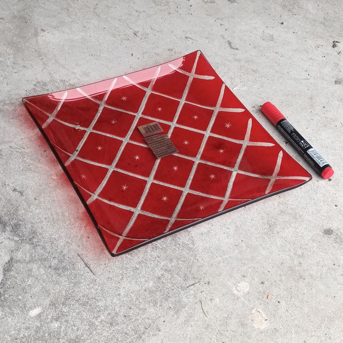 Prato de Vidro Decorativo