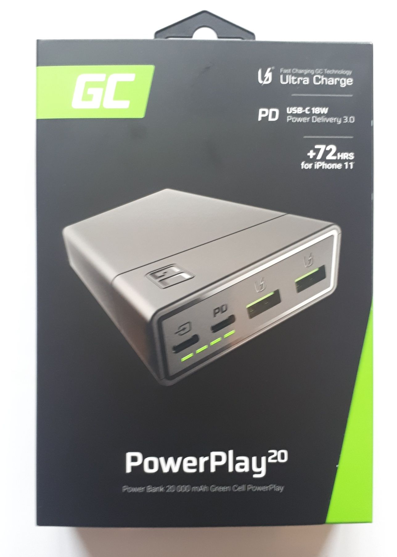 Power Bank  20000 mAh NOWY 18 W dwa wejscia