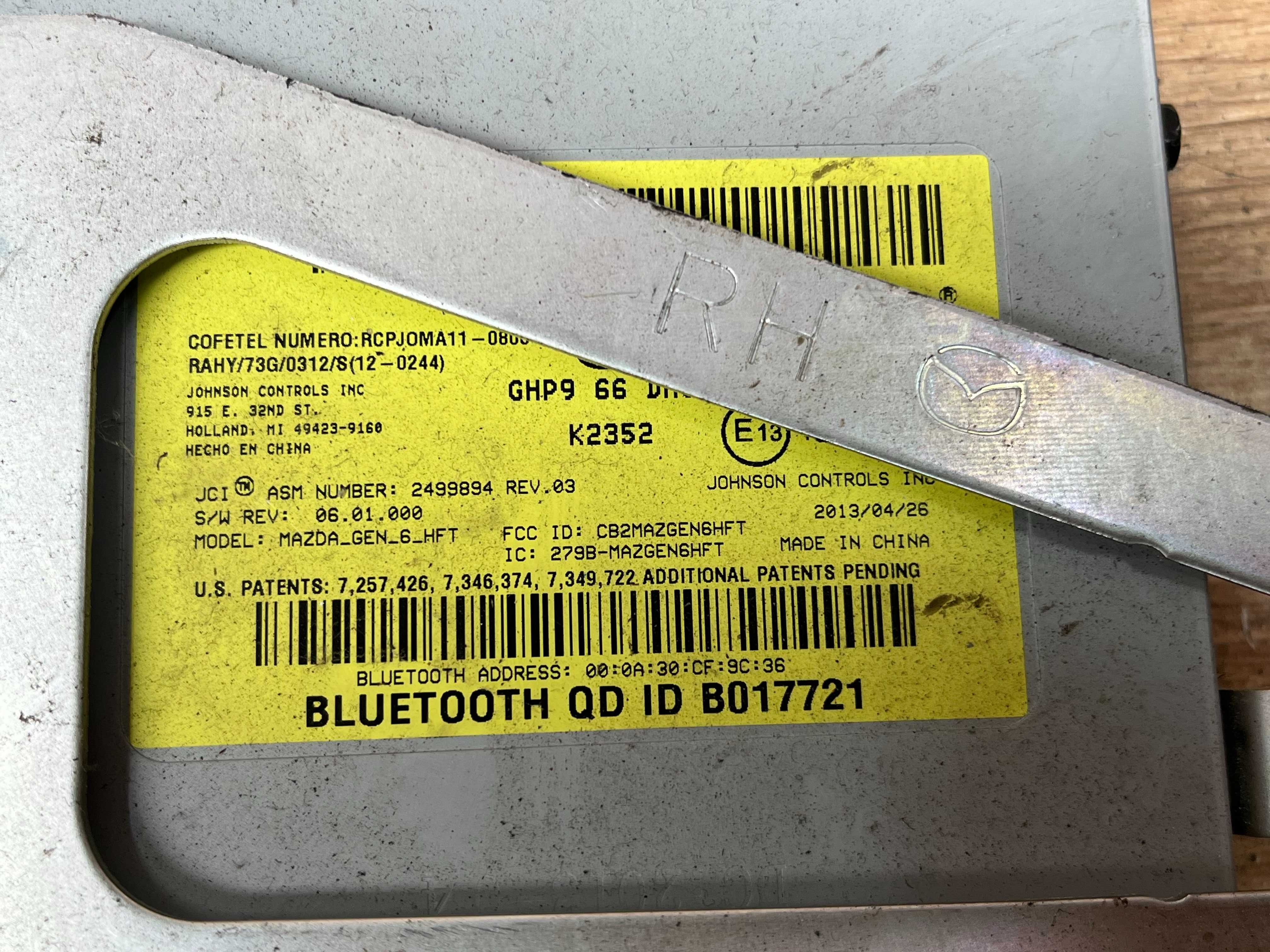 Moduł/sterownik Bluetooth Mazda CX 3 / CX 5 / CX 7