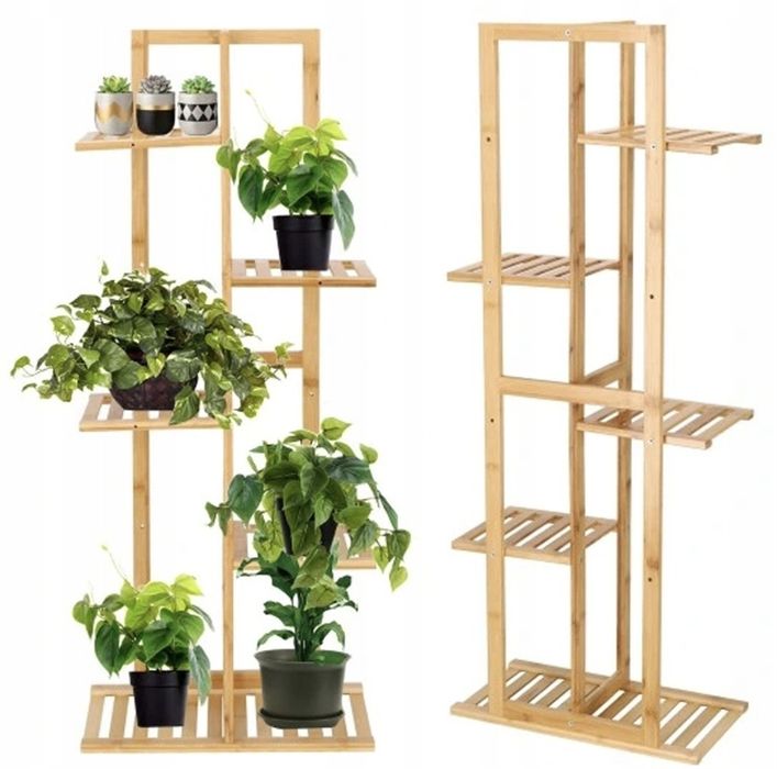 Kwietnia stojący drewniany stojak na kwiaty półka regał na kwiaty