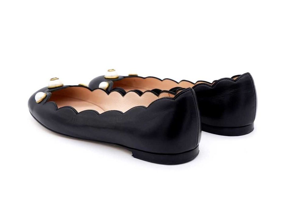 Gucci skórzane baletki czółenka z perłami skóra baleriny  36,5 unikat