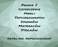 Pranie; Czyszczenie; Kanap; Materacy; Detaling Aut