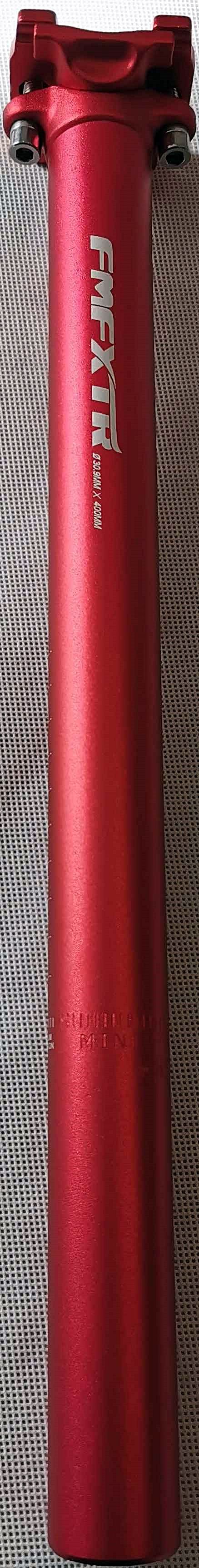 FMXTR Sztyca Aluminiowa 30,9 x 400mm Jarzmo na Dwie Śruby 315g RED