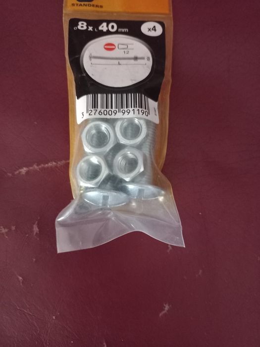 4 parafusos O8xL40mm Standers