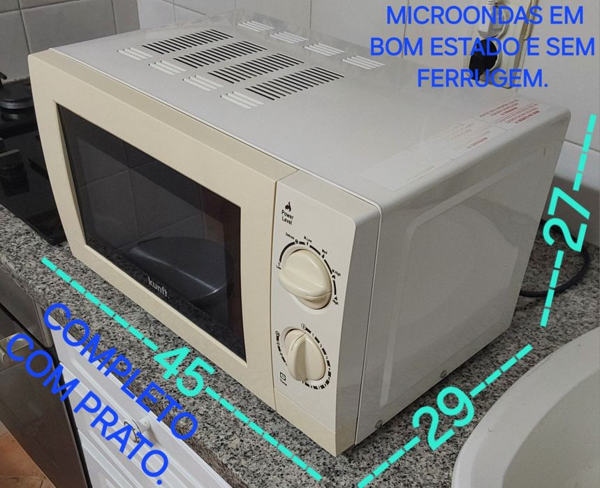 MICROONDAS KUNFFT COMPLETO. Casa,Cozinha,Campismo,Trabalho,Garagem.