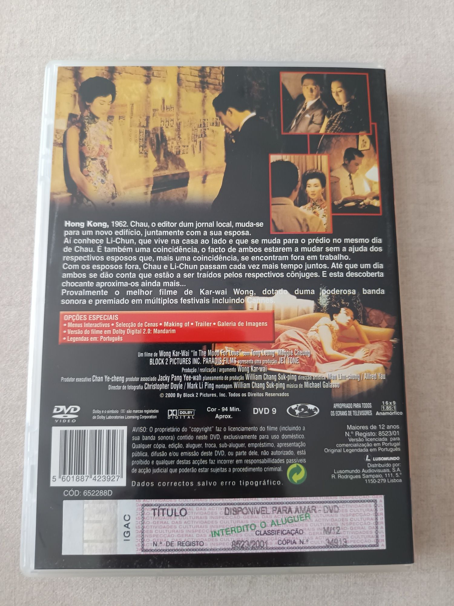 DVD disponível para amar
