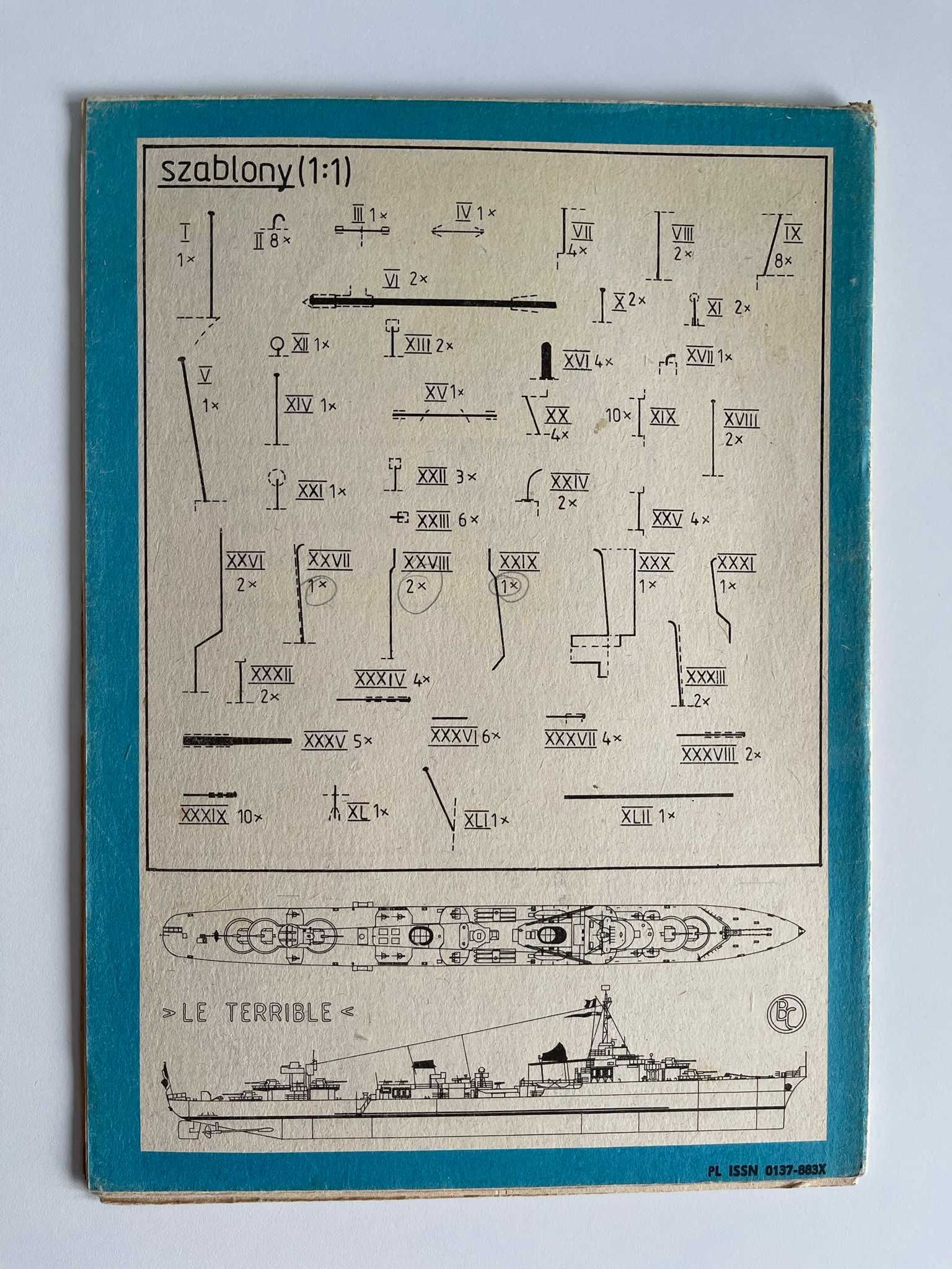 mały Modelarz 1985 nr 9 - Francuski niszczyciel "Le Terrible" - 9/85